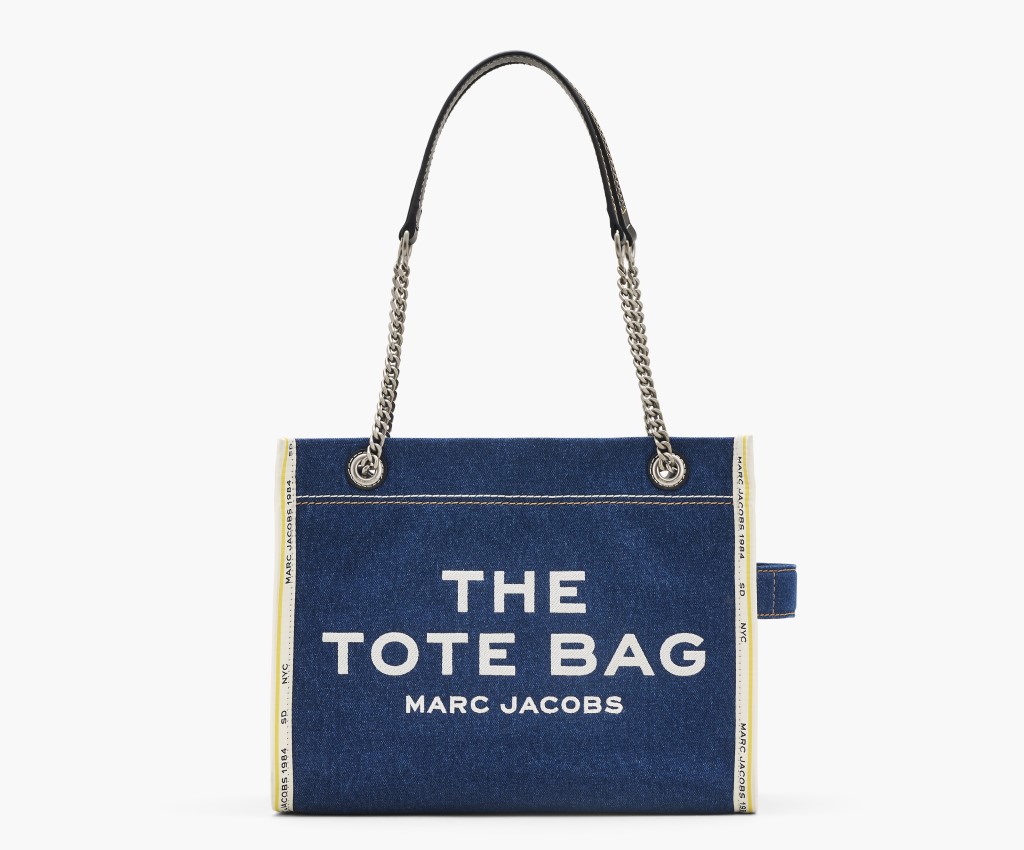 The Denim Chain Medium Tote Bag